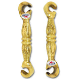 Brass Swing Jhula Chain, Design:- Double Peacock, Indoor Hanging Link, 6' Feet. Set of 6.