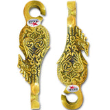 Brass Swing Jhula Chain, Design:- Peacock Feather, Indoor Hanging Link, 6' Feet. Set of 4.
