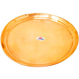 Copper Plates, Suitable To Serve Food, Pack Of 4