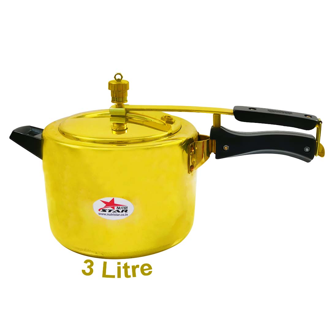 Brass Pressure Cooker, Pittal Cooker, Pressure Cooker with Khalai/Tin  Coated Inner
