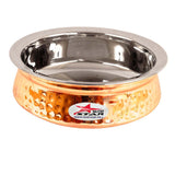 Stainless Steel Copper Biryani Handi, Serving Dishes, Pack Of 1.