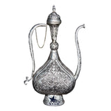 Aftaba Hand Crafted Showpiece with Nakkashi Design, Pure Copper Silver Coated Surhai mughul era- Showpiece for Home.