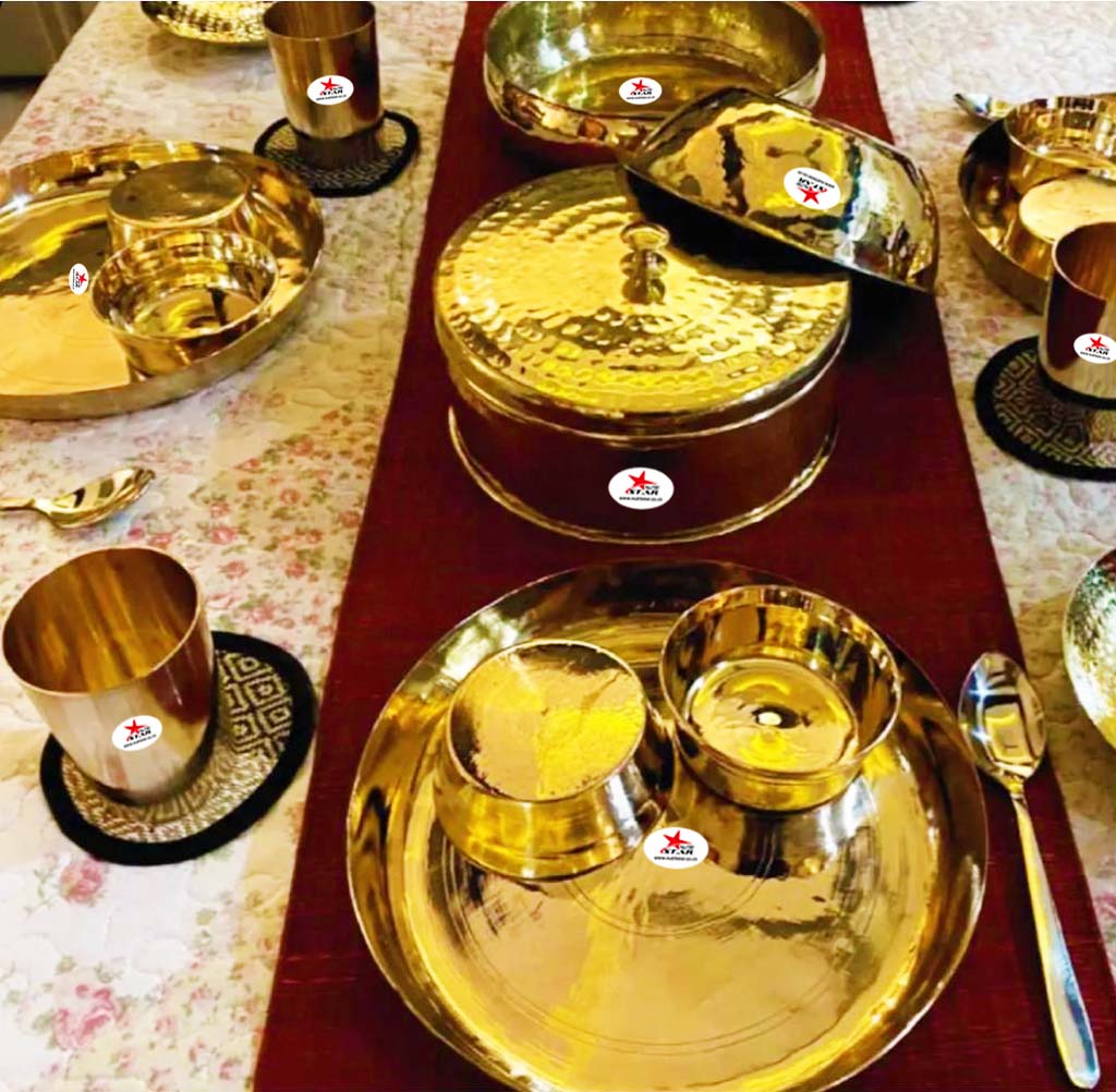 Traditional Brass Bhojan Thal Traditional Indian