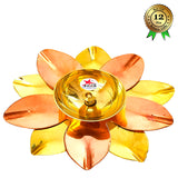 Lotus Diya Brass and Copper, Diwali Diya (Set of 12)