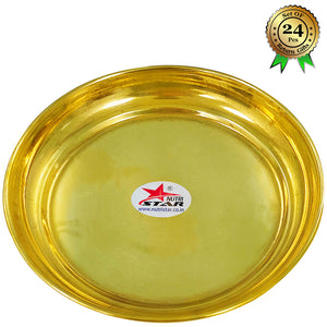Gift Plate Brass Pooja Plate, Halwa Plate, Gift Item (Set of 24)