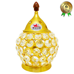 Crystal Diya, Brass Oil lamp/Diya, Diwali Diya (Set of 10)