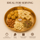 29 cm pure copper deep serving plate for sweets and dry fruits