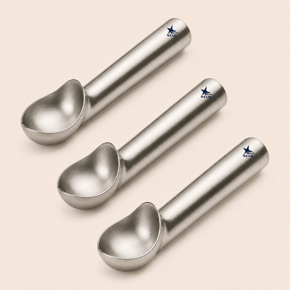 Nutristar Stainless Steel Ice Cream Scoop – 7 Inch & 8 Inch(Pack of 3)