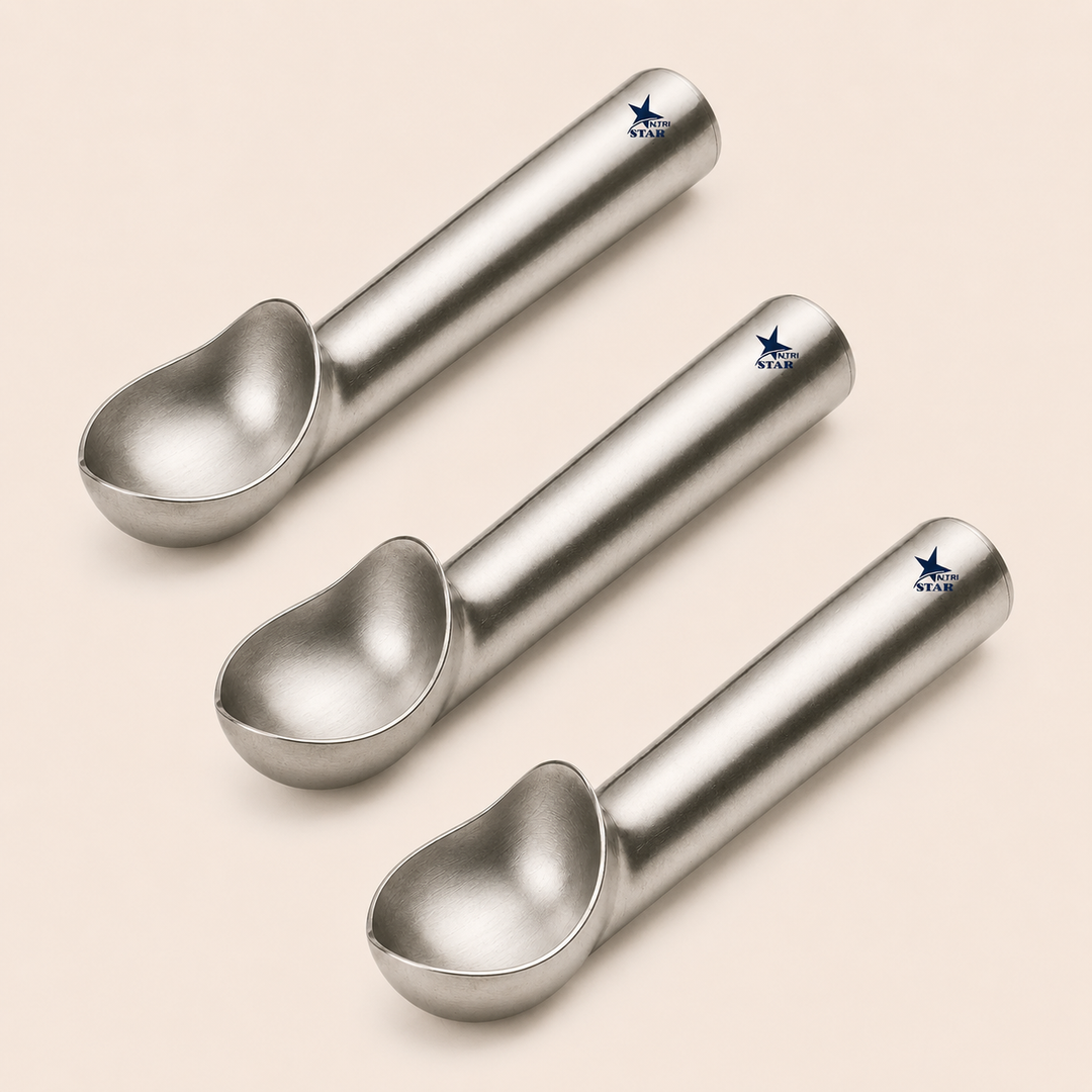 Nutristar Stainless Steel Ice Cream Scoop – 7 Inch &amp; 8 Inch(Pack of 3)