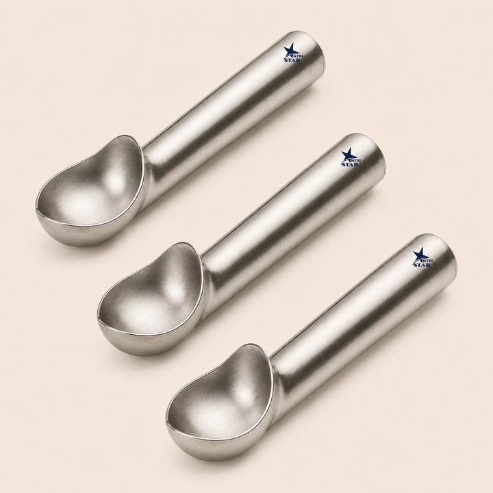 Nutristar Stainless Steel Ice Cream Scoop – 7 Inch &amp; 8 Inch(Pack of 3)
