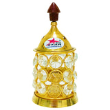 Crystal Diya Brass, Diwali Diya, Oil Lamp (Set of 2)