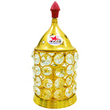 Crystal Diya Brass, Diwali Diya, Oil Lamp (Set of 2)