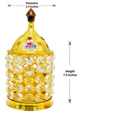 Crystal Diya Brass, Diwali Diya, Oil Lamp (Set of 2)