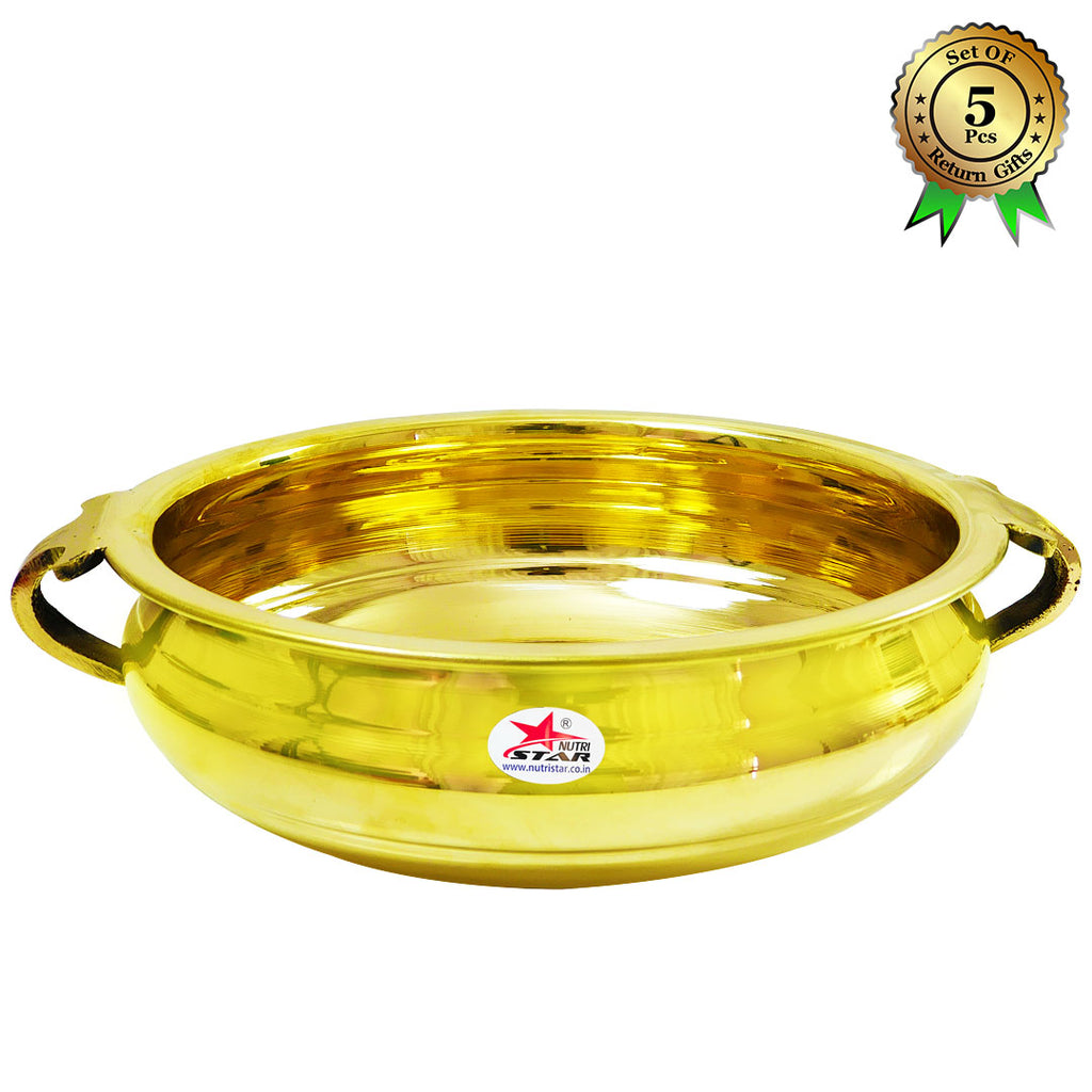 Urli Bowl Brass For Decorations. (Set of 5)