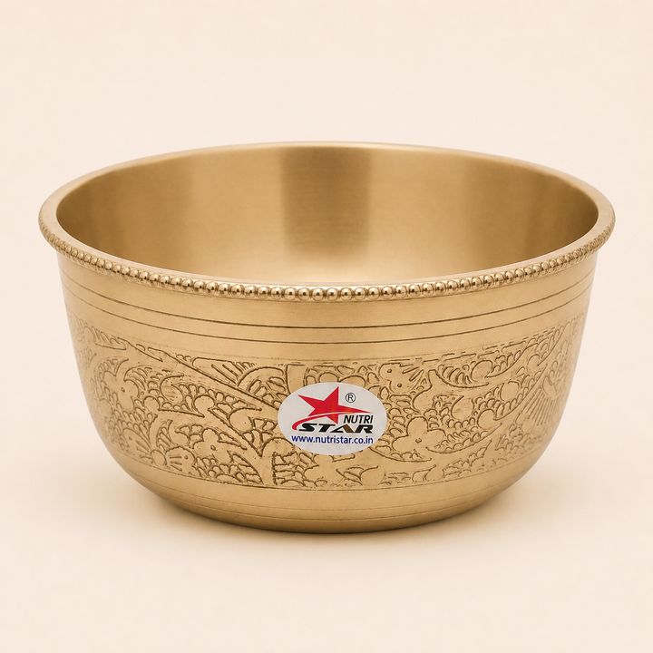 Nutristar Embossed Bronze Serving Bowl – Pack of 1 or 2