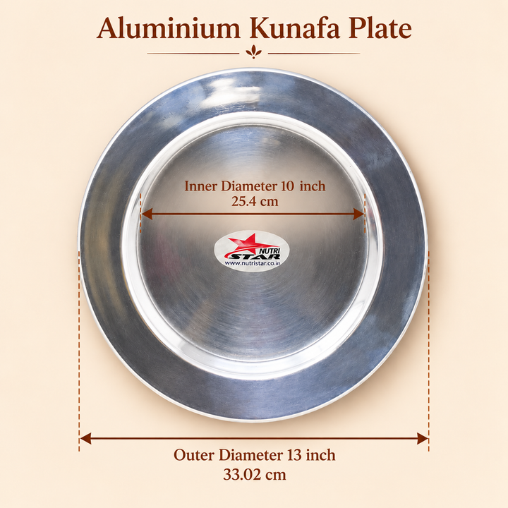 Aluminium Kunafa Plate – Set of 2 | 5", 7" &amp; 10" Kunafa Sizes
