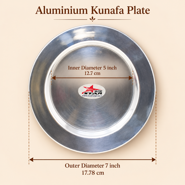 Aluminium Kunafa Plate – Set of 2 | 5", 7" &amp; 10" Kunafa Sizes
