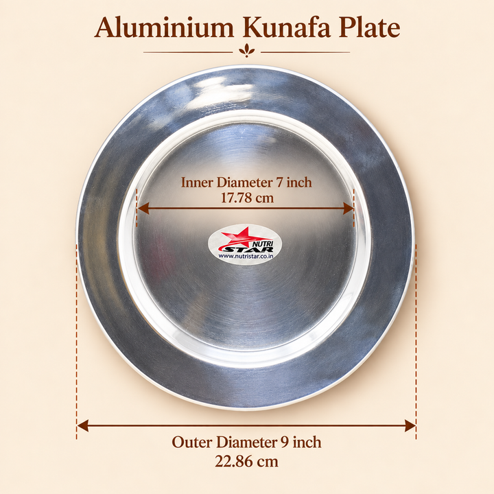 Aluminium Kunafa Plate – Set of 2 | 5", 7" &amp; 10" Kunafa Sizes