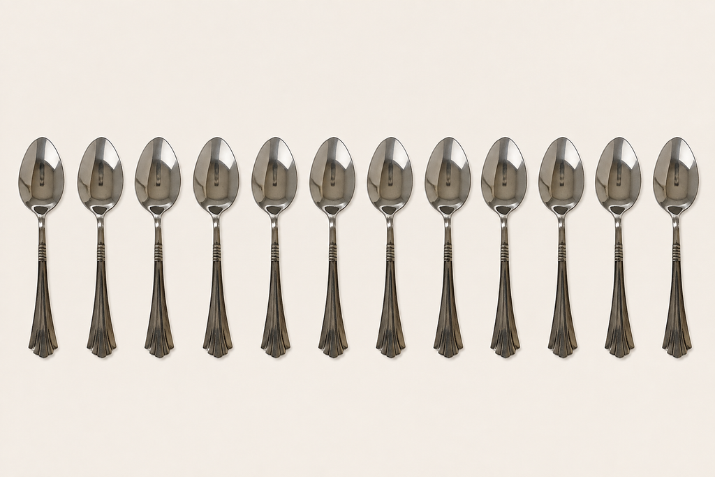 Nutristar Stainless Steel Dinner Spoons – Set of 6 with Elegant Handle Design