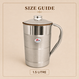 Nutristar Stainless Steel Water Jug with Lid & Handle – 1.5 Litre