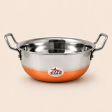 Stainless Steel Copper Bottom Kadhai/Deep Cookware, Cooking Utensils, Pack Of 1