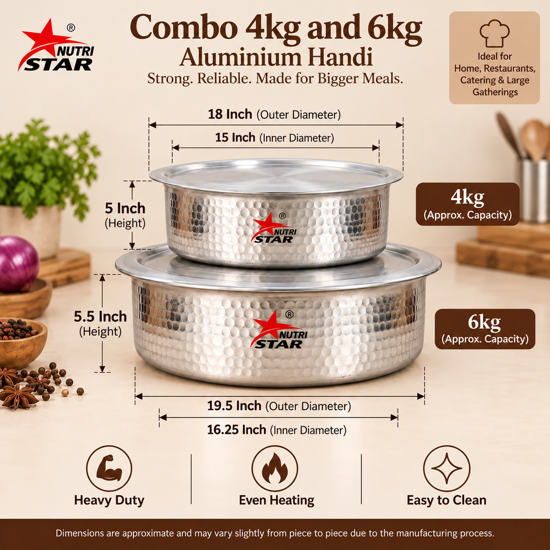 Jointless Aluminium Biryani Handi
