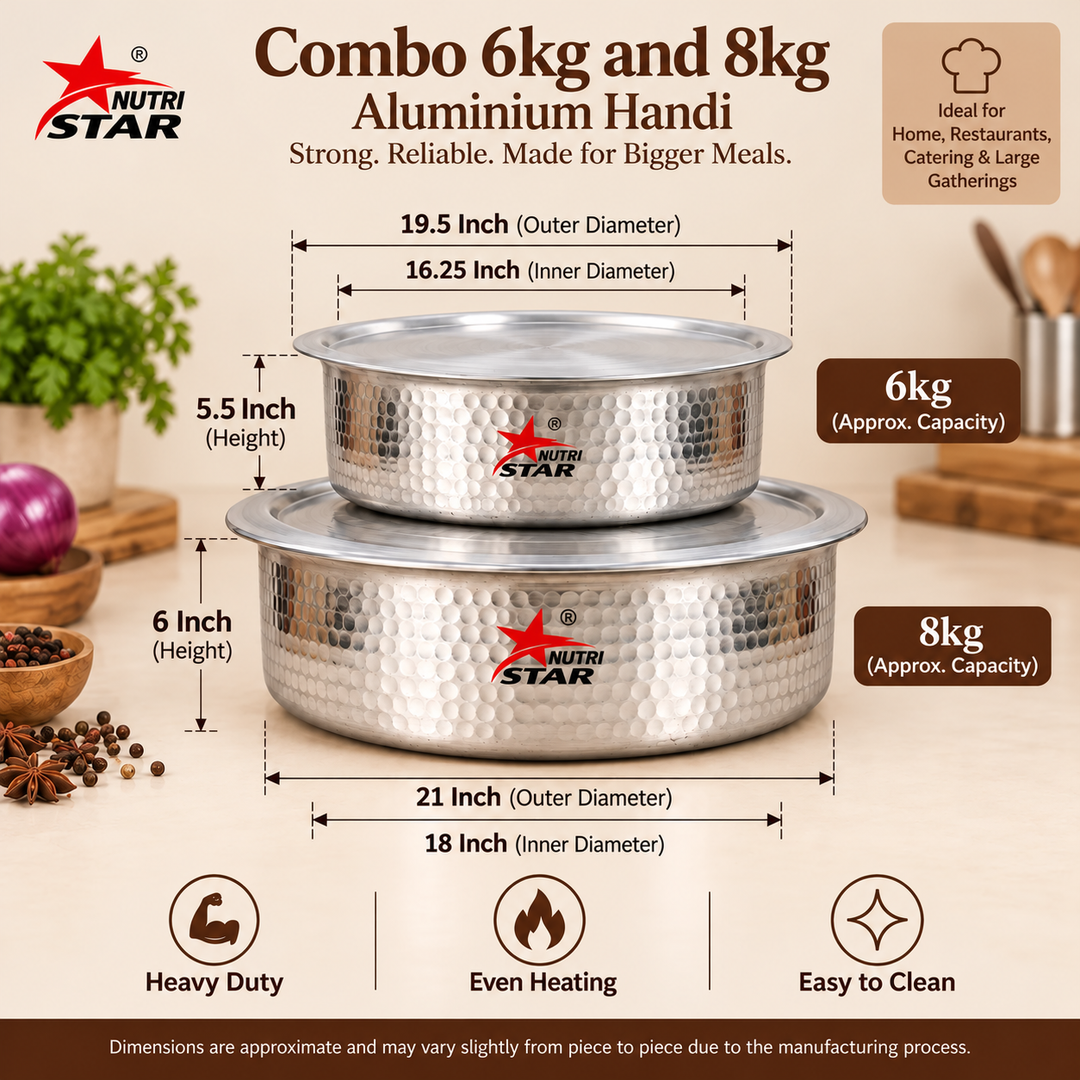 Jointless Aluminium Biryani Handi