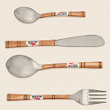 Nutristar stainless steel cutlery set with copper finish handles 4 piece