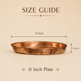 Nutristar pure copper dinner plate and drinking glass set