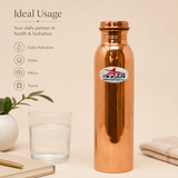 Nutristar Pure Copper Water Bottle 1 Litre – Pack of 4