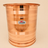 Nutristar Copper Water Storage Vessel with Wide Opening and lid – 2 L to 10 L