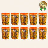 Nutristar designer floral copper drinking glasses set of 10 for return gifts