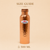 Nutristar hammered pure copper water bottle with screw lid and gift box