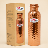 Nutristar Hammered Pure Copper Water Bottle with Leak-Resistant Lid – 500 ml, 750 ml & 1000 ml
