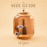 Nutristar hammered copper water matka with lid and dispensing tap