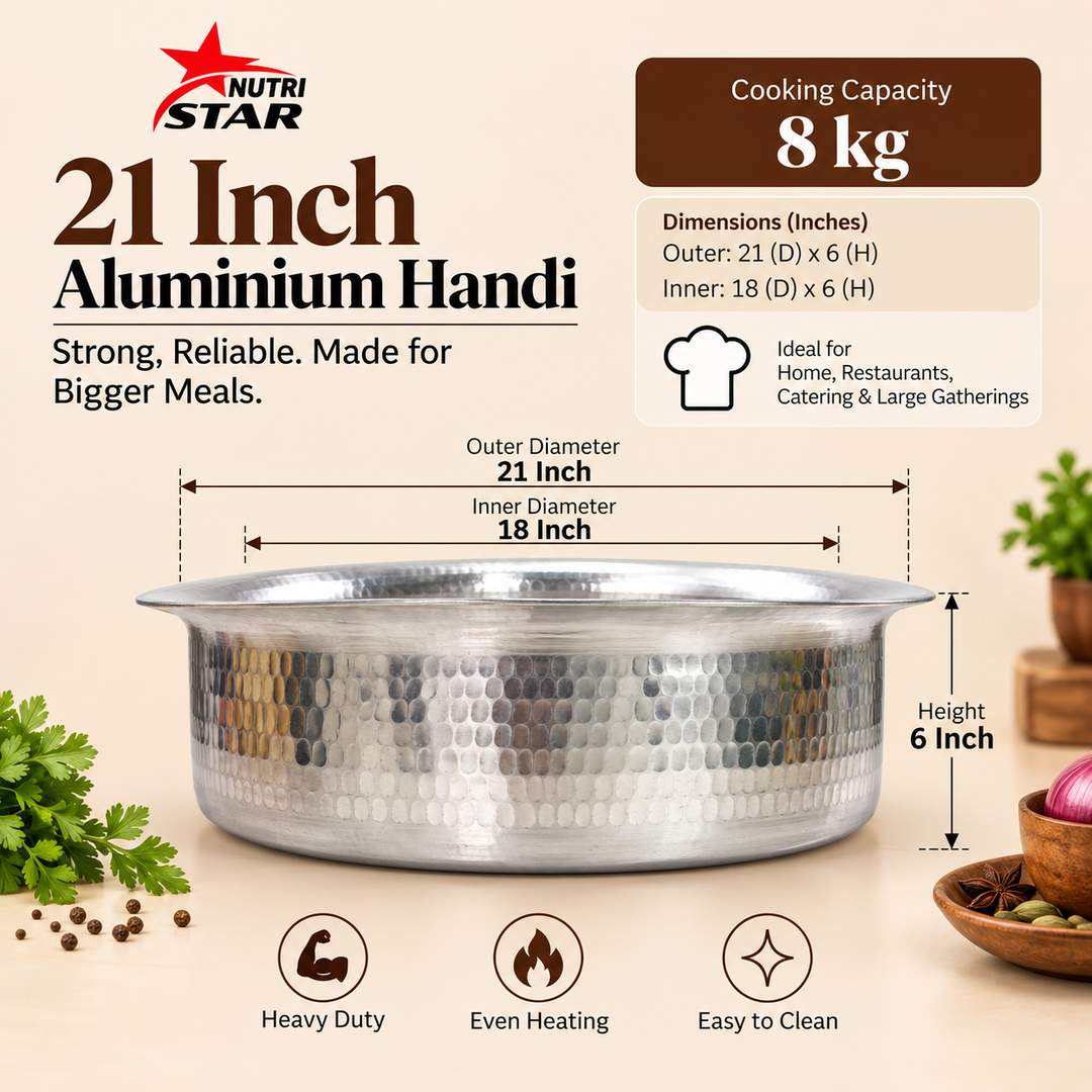 Jointless Aluminium Biryani Handi