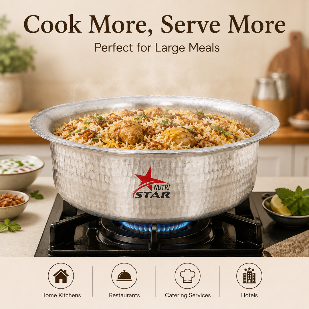 Jointless Aluminium Biryani Handi