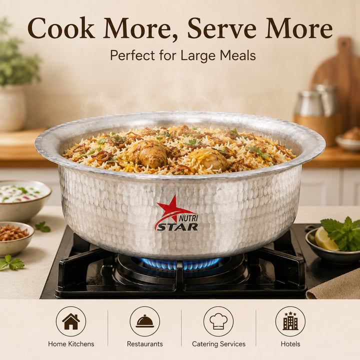 Jointless Aluminium Biryani Handi