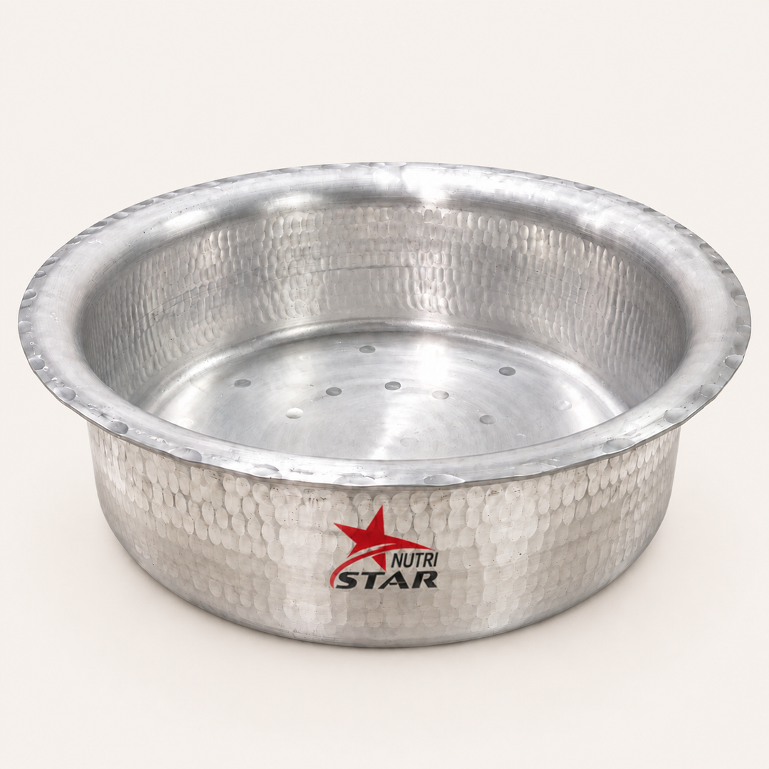 Jointless Aluminium Biryani Handi with Lid – Hyderabadi Dum Cooking Pot - main product image
