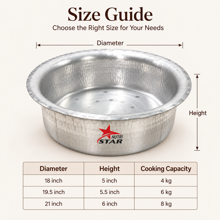 Jointless Aluminium Biryani Handi
