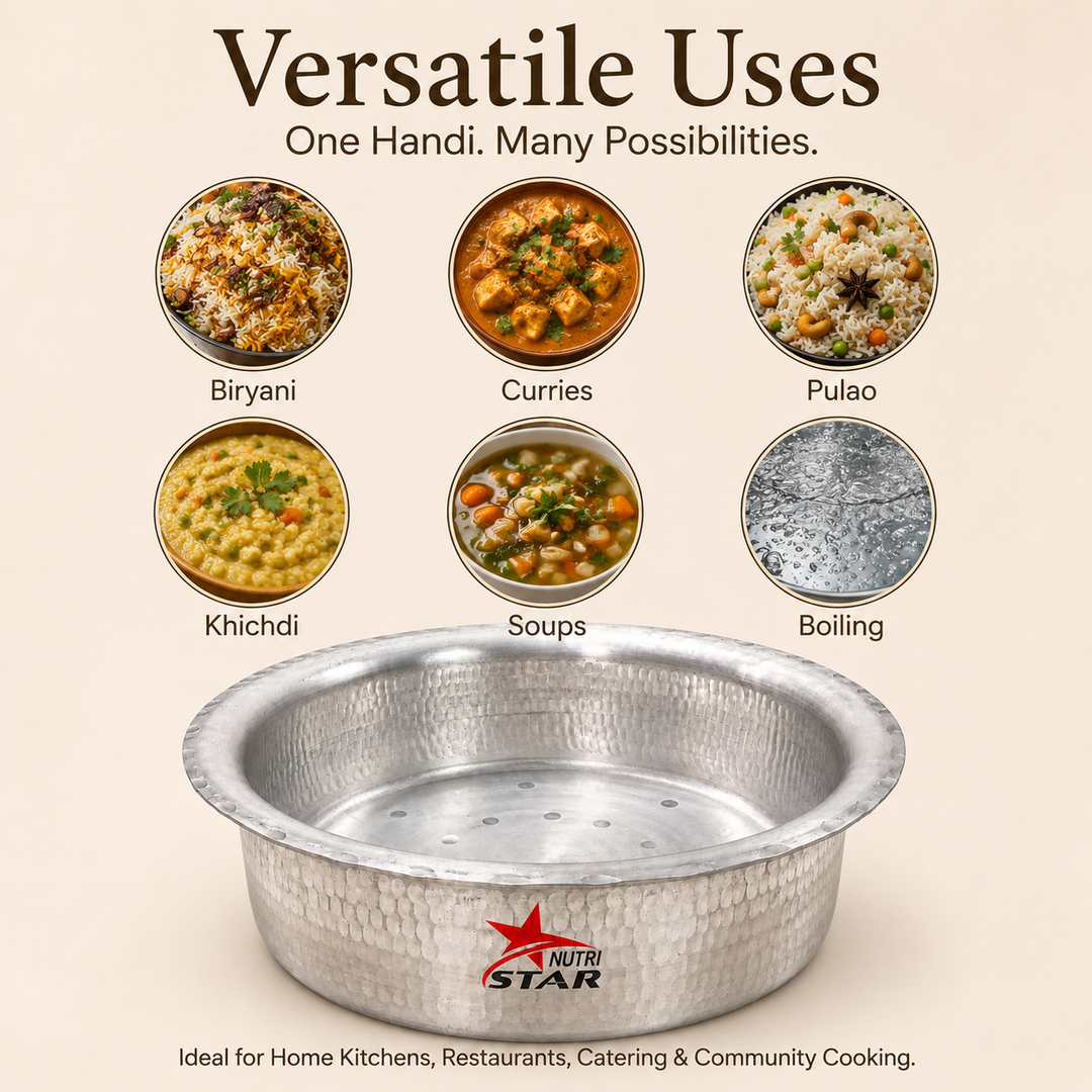 Jointless Aluminium Biryani Handi