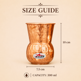 Pure copper lota glass with polished finish durable body and traditional design