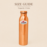 Nutristar pure copper water bottles with smooth polished finish and caps