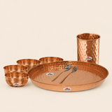 Nutristar Hammered Pure Copper Dinner Set – 8 Piece Set