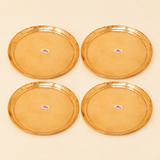 Round Pure copper serving plate for sweets and dry fruits