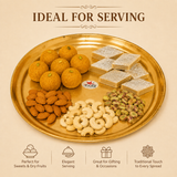 Round Pure copper serving plate for sweets and dry fruits