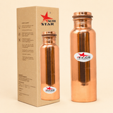 Nutristar Pure Copper Water Bottle with Leak-Resistant Lid