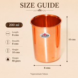Pure copper drinking glass with smooth plain design and durable construction