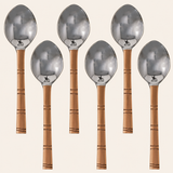 Stainless Steel Copper Set Of 6 Tea Spoon.