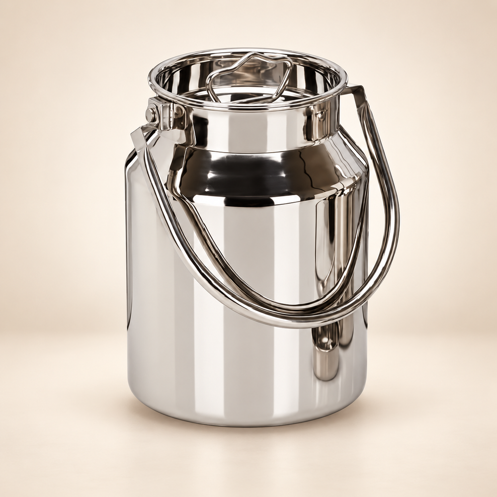 Stainless Steel Can oil with Lid & Carry Handle – 1L, 3L & 5L